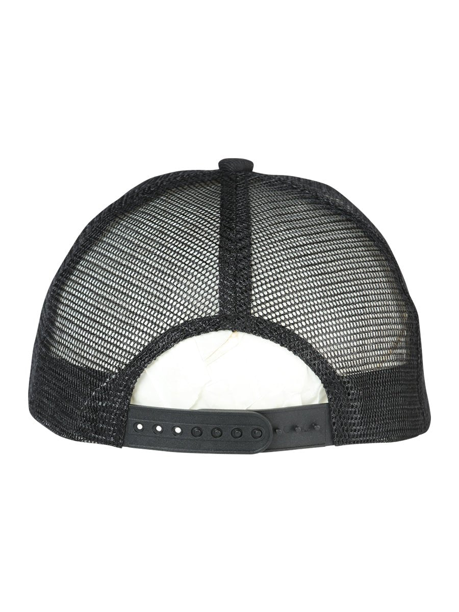 Michoacan Black Embroidered Polyester Snap Back Cap 'El General' 44784 - BELLEZA'S - Michoacan Black Embroidered Polyester Snap Back Cap 'El General' 44784 - Caps - 04478401