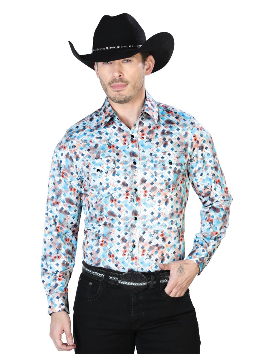 Multicolor Casual Long Sleeve Shirt 43933 - BELLEZA'S - Multicolor Casual Long Sleeve Shirt 43933 - CABALLERO - 04393301