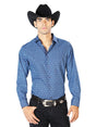 Navy Blue Casual Long Sleeve Shirt 43550 - BELLEZA'S - Navy Blue Casual Long Sleeve Shirt 43550 - CABALLERO - 04355001