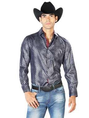 Navy Casual Long Sleeve Shirt 43573 - BELLEZA'S - Navy Casual Long Sleeve Shirt 43573 - CABALLERO - 04357301