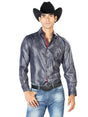 Navy Casual Long Sleeve Shirt 43573 - BELLEZA'S - Navy Casual Long Sleeve Shirt 43573 - CABALLERO - 04357301