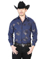 Navy Casual Long Sleeve Shirt 43843 - BELLEZA'S - Navy Casual Long Sleeve Shirt 43843 - CABALLERO - 04384301