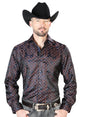 Red And Blue Casual Long Sleeve Shirt 43752 - BELLEZA'S - Red And Blue Casual Long Sleeve Shirt 43752 - CABALLERO - 04375201