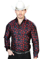 Red Black Casual Long Sleeve Shirt 43703 - BELLEZA'S - Red Black Casual Long Sleeve Shirt 43703 - CABALLERO - 04370301
