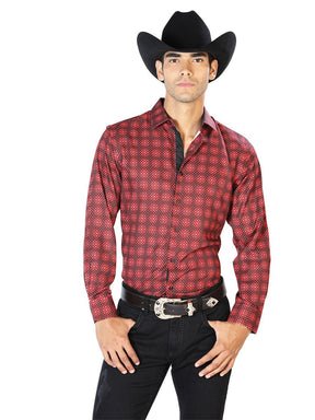 Red Casual Casual Long Sleeve Shirt 43552 - BELLEZA'S - Red Casual Casual Long Sleeve Shirt 43552 - CABALLERO - 04355201