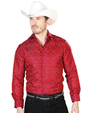Red Casual Long Sleeve Shirt 43709 - BELLEZA'S - Red Casual Long Sleeve Shirt 43709 - CABALLERO - 04370901