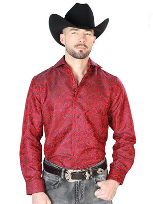 Red Casual Long Sleeve Shirt 43740 - BELLEZA'S - Red Casual Long Sleeve Shirt 43740 - CABALLERO - 04374001