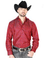 Red Casual Long Sleeve Shirt 43740 - BELLEZA'S - Red Casual Long Sleeve Shirt 43740 - CABALLERO - 04374001