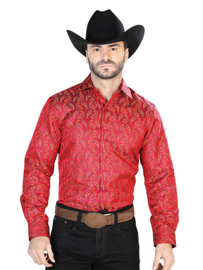 Red Casual Long Sleeve Shirt 43741 - BELLEZA'S - Red Casual Long Sleeve Shirt 43741 - CABALLERO - 04374101