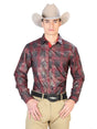 Red Casual Long Sleeve Shirt 43795 - BELLEZA'S - Red Casual Long Sleeve Shirt 43795 - CABALLERO - 04379501