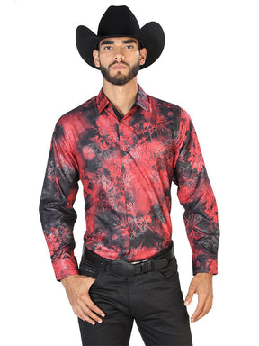 Red Casual Long Sleeve Shirt 43828 - BELLEZA'S - Red Casual Long Sleeve Shirt 43828 - CABALLERO - 04382801