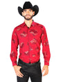 Red Casual Long Sleeve Shirt 43829 - BELLEZA'S - Red Casual Long Sleeve Shirt 43829 - CABALLERO - 04382901