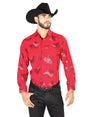 Red Casual Long Sleeve Shirt 43840 - BELLEZA'S - Red Casual Long Sleeve Shirt 43840 - CABALLERO - 04384001