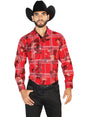 Red Casual Long Sleeve Shirt 43844 - BELLEZA'S - Red Casual Long Sleeve Shirt 43844 - CABALLERO - 04384401