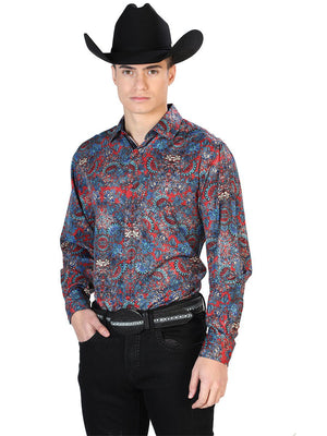 Red Casual Long Sleeve Shirt 43867 - BELLEZA'S - Red Casual Long Sleeve Shirt 43867 - CABALLERO - 04386701