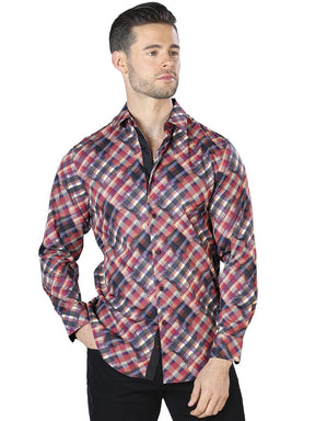 Red Casual Long Sleeve Shirt 44047 - BELLEZA'S - Red Casual Long Sleeve Shirt 44047 - CABALLERO - 04404701