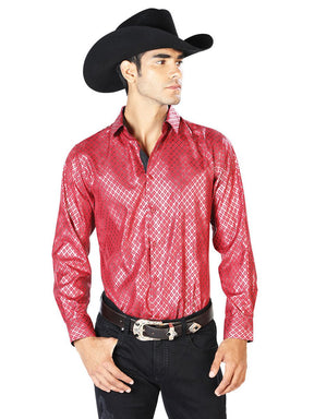 Red Casual Long Sleeve Western Cowboy Shirt 43574 - BELLEZA'S - Red Casual Long Sleeve Western Cowboy Shirt 43574 - CABALLERO - 04357401