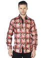 Red Gold Casual Long Sleeve Shirt 44011 - BELLEZA'S - Red Gold Casual Long Sleeve Shirt 44011 - CABALLERO - 04401101