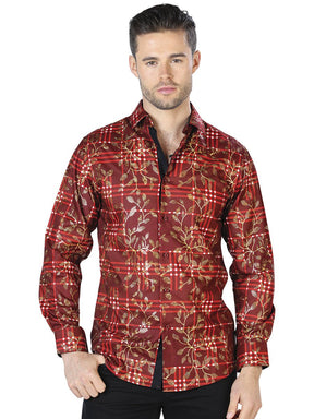 Red Gold Casual Long Sleeve Shirt 44021 - BELLEZA'S - Red Gold Casual Long Sleeve Shirt 44021 - CABALLERO - 04402101