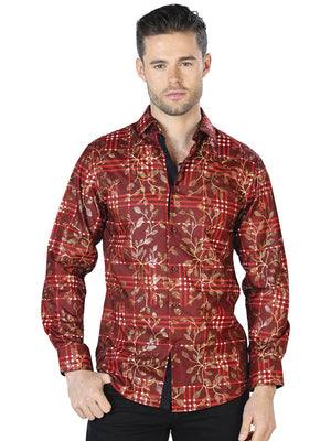 Red Gold Casual Long Sleeve Shirt 44021 - BELLEZA'S - Red Gold Casual Long Sleeve Shirt 44021 - CABALLERO - 04402101