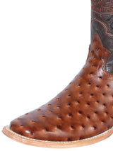 Rodeo Boots Ostrich Imit For Men 'El General' COGNAC-41900 - BELLEZA'S - Rodeo Boots Ostrich Imit For Men 'El General' COGNAC-41900 - Bota Para Hombre - 41900 6