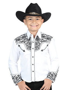 Senor De Los Cielos Embroidery Shirt White/Black 44347 - BELLEZA'S - Senor De Los Cielos Embroidery Shirt White/Black 44347 - NIÑO - 04434701