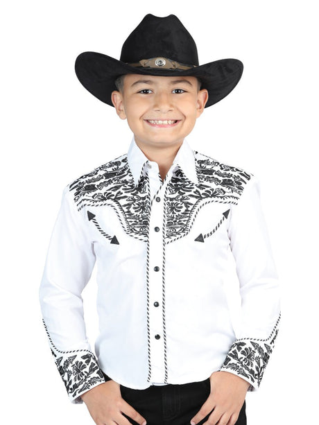 Senor De Los Cielos Embroidery Shirt White/Black 44347 - BELLEZA'S - Senor De Los Cielos Embroidery Shirt White/Black 44347 - NIÑO - 04434701