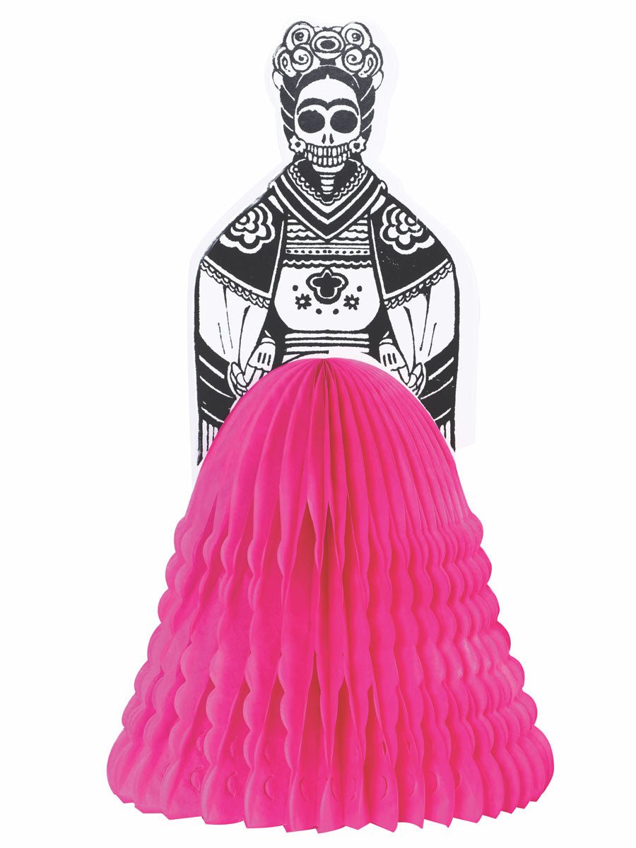 Table Decoration Papel Picado Catrina Pink 601829 - BELLEZA'S - Table Decoration Papel Picado Catrina Pink 601829 - UNISEX - 60182901