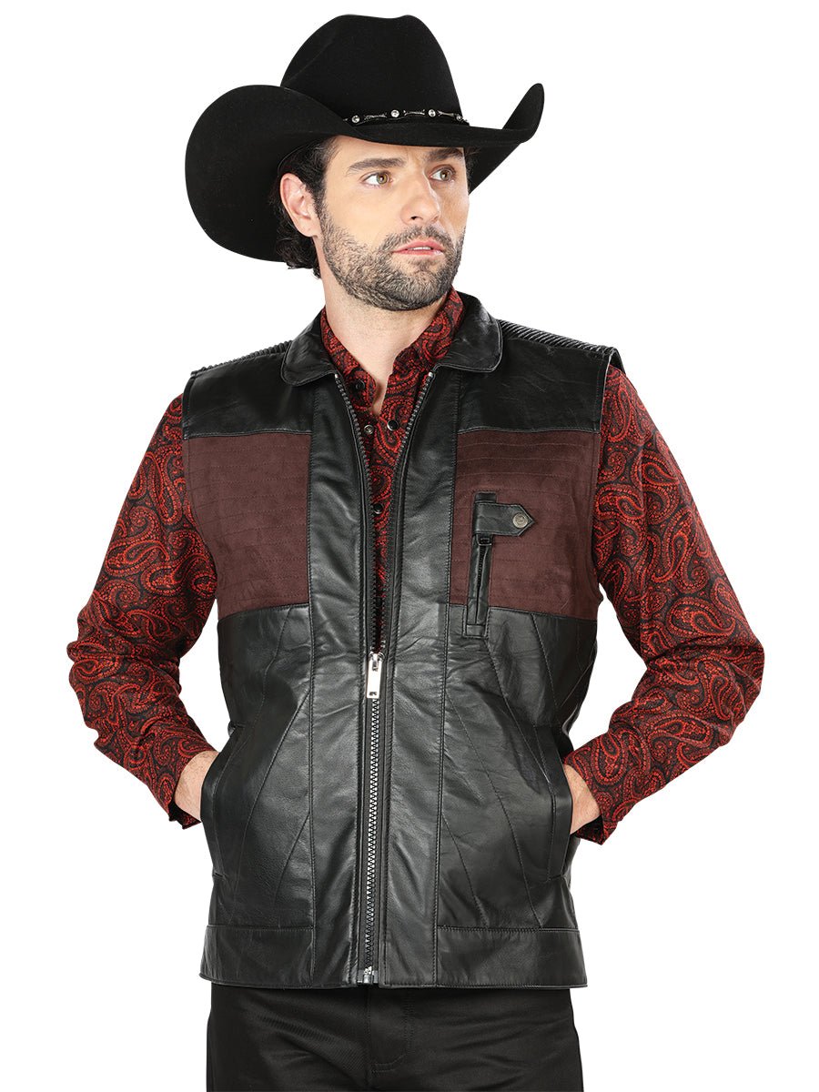 Vest El General Leather Black 43319 - BELLEZA'S - Vest El General Leather Black 43319 - CABALLERO - 04331901