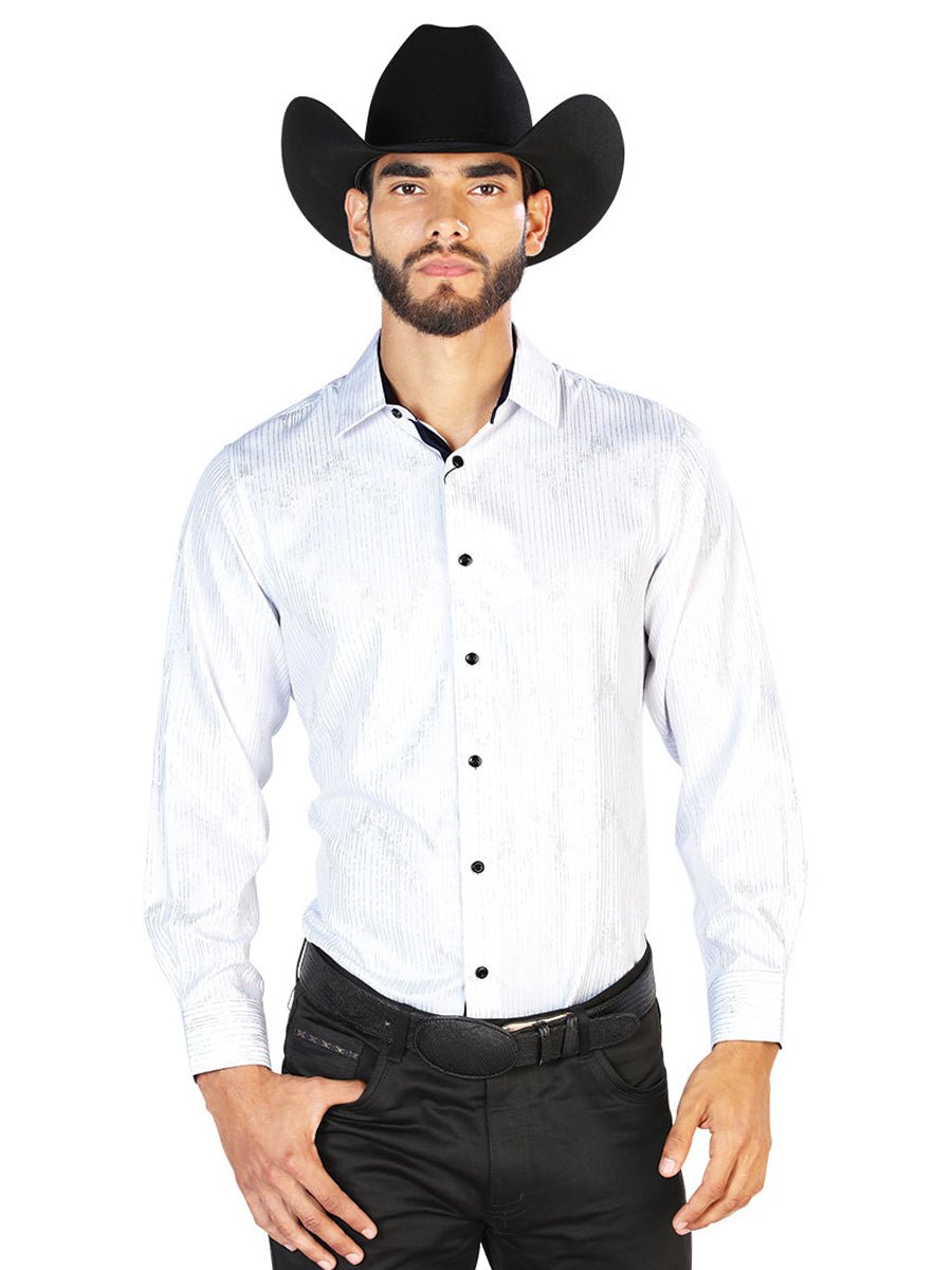 White Casual Long Sleeve Shirt 43842 - BELLEZA'S - White Casual Long Sleeve Shirt 43842 - CABALLERO - 04384201