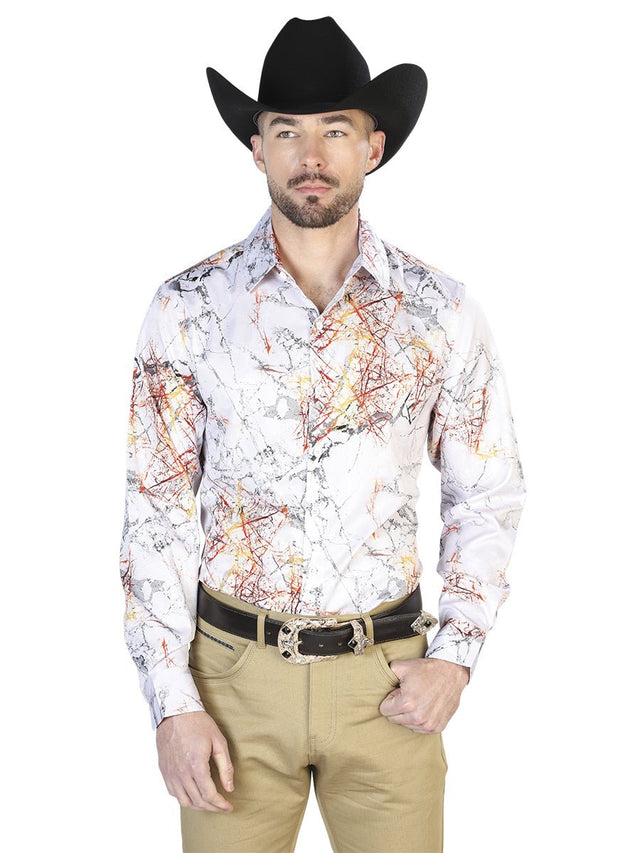 White Casual Long Sleeve Shirt 43993 - BELLEZA'S - White Casual Long Sleeve Shirt 43993 - CABALLERO - 04399301
