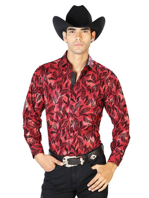 Wine Casual Long Sleeve Shirt 43588 - BELLEZA'S - Wine Casual Long Sleeve Shirt 43588 - CABALLERO - 04358801