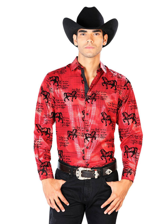 Wine Casual Long Sleeve Shirt 43595 - BELLEZA'S - Wine Casual Long Sleeve Shirt 43595 - CABALLERO - 04359501