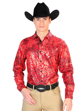 Wine Casual Long Sleeve Shirt 43796 - BELLEZA'S - Wine Casual Long Sleeve Shirt 43796 - CABALLERO - 04379601