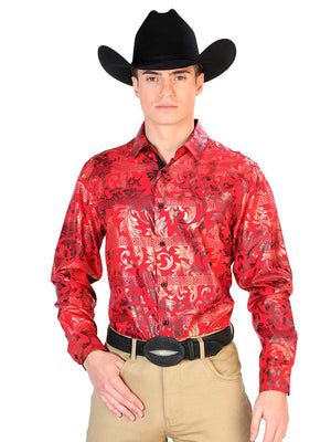 Wine Casual Long Sleeve Shirt 43796 - BELLEZA'S - Wine Casual Long Sleeve Shirt 43796 - CABALLERO - 04379601
