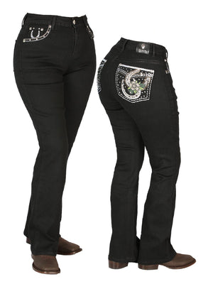 Womens Black Centenario Jeans 44956 - BELLEZA'S - Womens Black Centenario Jeans 44956 - DAMA - 04495601