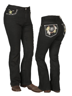 Womens Black Centenario Jeans 44958 - BELLEZA'S - Womens Black Centenario Jeans 44958 - DAMA - 04495801
