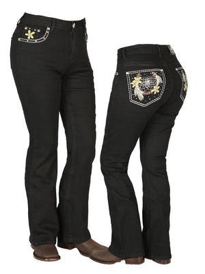 Womens Black Centenario Jeans 44958 - BELLEZA'S - Womens Black Centenario Jeans 44958 - DAMA - 04495801