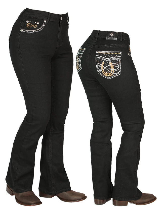 Womens Black Centenario Jeans 44960 - BELLEZA'S - Womens Black Centenario Jeans 44960 - DAMA - 04496001