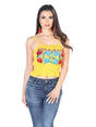 Women's Blouse Mexican Artisanal Embroidered Blouse 100% Cotton Yellow 603910 - BELLEZA'S - Women's Blouse Mexican Artisanal Embroidered Blouse 100% Cotton Yellow 603910 - Women's Blouse - 60391001
