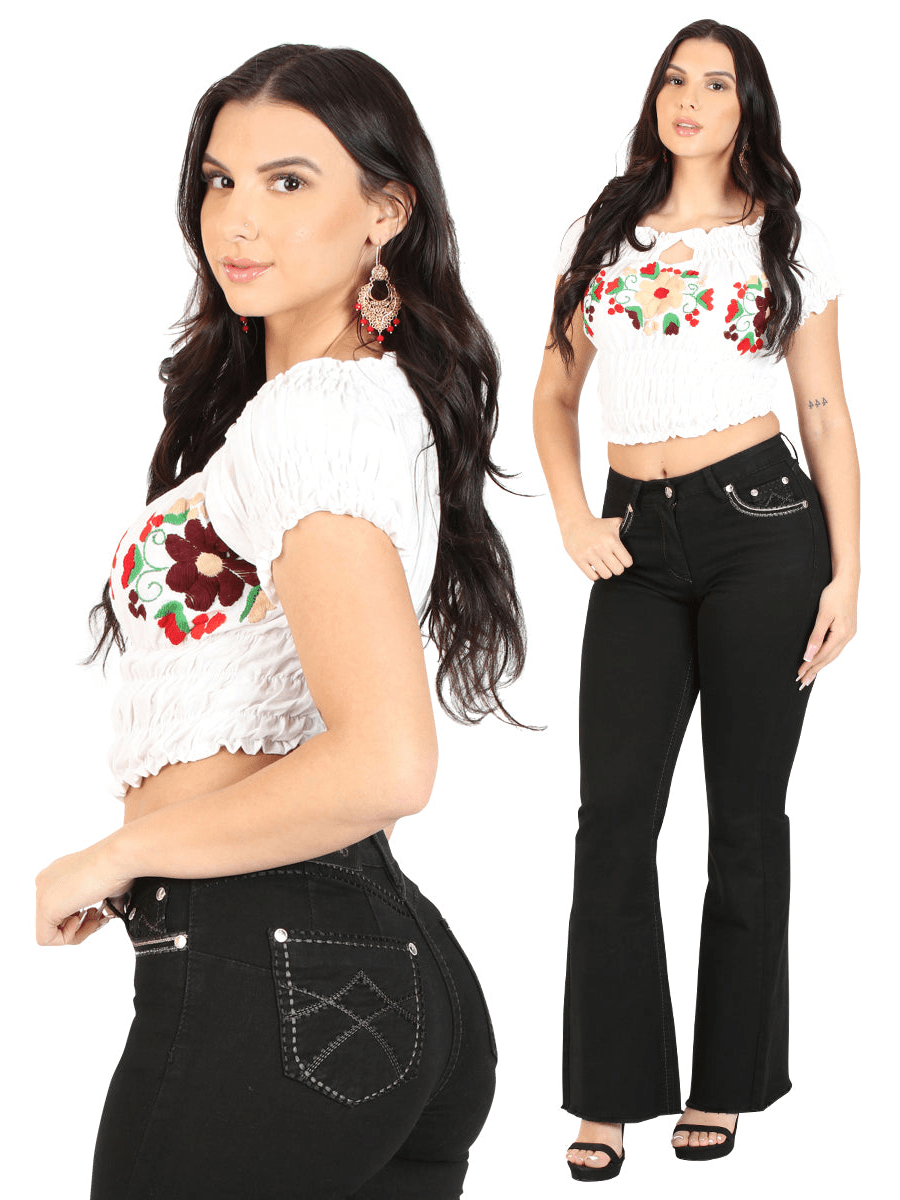 Women's Blue Boot Cut Butt - Lifting Western Demin Jeans 'Centenario' 45543 - BELLEZA'S - Women's Blue Boot Cut Butt - Lifting Western Demin Jeans 'Centenario' 45543 - Women's Jeans - 45543 0