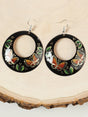 Women's Copper Artisanal Hand Painted Monarch Butterflies Earring Black 603450 - BELLEZA'S - Women's Copper Artisanal Hand Painted Monarch Butterflies Earring Black 603450 - Women's Earrings - 60345001