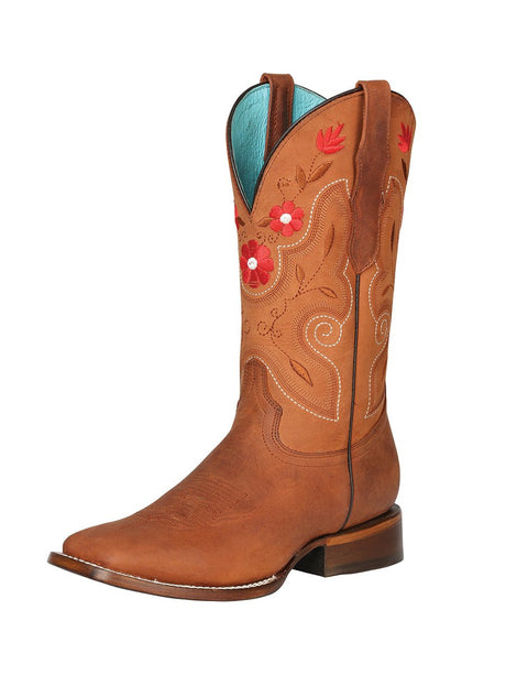 Women’s Cowgirl Boots Leather Flowers Embroidered Western 'El General' Shedron 125367 - BELLEZA'S - Women’s Cowgirl Boots Leather Flowers Embroidered Western 'El General' Shedron 125367 - Women's Boots - 12536701
