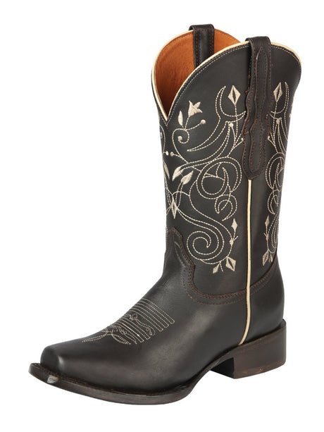 Women’s Genuine Leather Classic Rodeo Western Cowgirl Boots 'El General' Choco 44850 - BELLEZA'S - Women’s Genuine Leather Classic Rodeo Western Cowgirl Boots 'El General' Choco 44850 - Women's Boots - 04485001