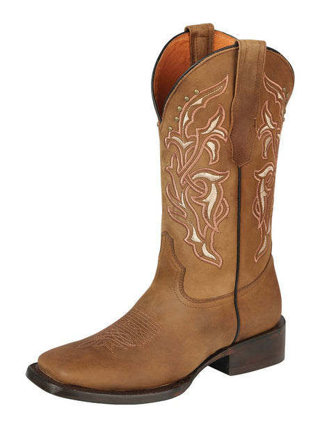Women’s Genuine Leather Classic Western Cowgirl Boots 'El General' Alazan Tobacco 44649 - BELLEZA'S - Women’s Genuine Leather Classic Western Cowgirl Boots 'El General' Alazan Tobacco 44649 - Women's Boots - 04464901