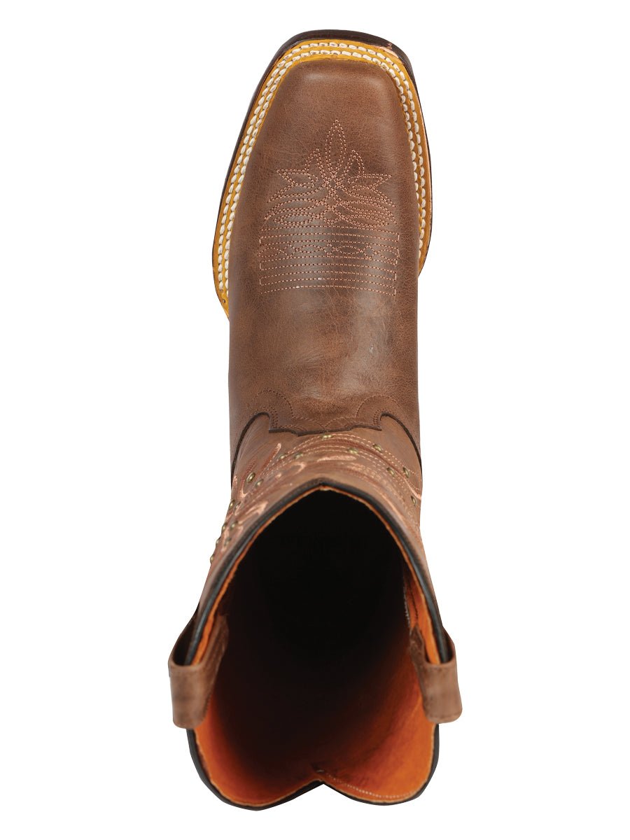 Women’s Genuine Leather Classic Western Rodeo Cowgirl Boots 'El General' Brown 44854 - BELLEZA'S - Women’s Genuine Leather Classic Western Rodeo Cowgirl Boots 'El General' Brown 44854 - Women's Boots - 04485401