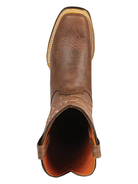 Women’s Genuine Leather Classic Western Rodeo Cowgirl Boots 'El General' Brown 44854 - BELLEZA'S - Women’s Genuine Leather Classic Western Rodeo Cowgirl Boots 'El General' Brown 44854 - Women's Boots - 04485401