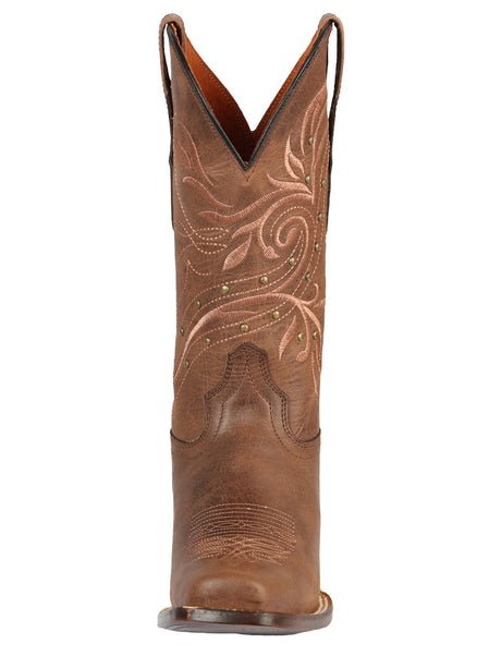 Women’s Genuine Leather Classic Western Rodeo Cowgirl Boots 'El General' Brown 44854 - BELLEZA'S - Women’s Genuine Leather Classic Western Rodeo Cowgirl Boots 'El General' Brown 44854 - Women's Boots - 04485401
