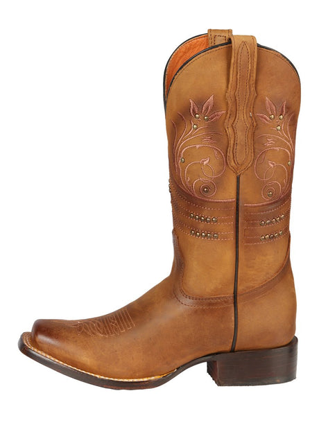 Women’s Genuine Leather Classic Western Rodeo Cowgirl Boots 'El General' Honey 44852 - BELLEZA'S - Women’s Genuine Leather Classic Western Rodeo Cowgirl Boots 'El General' Honey 44852 - Women's Boots - 04485201