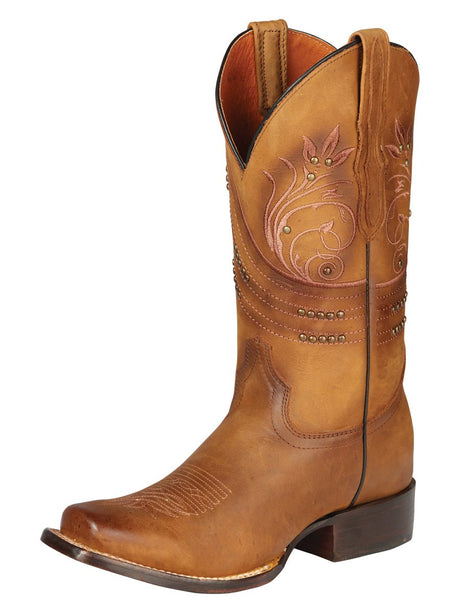 Women’s Genuine Leather Classic Western Rodeo Cowgirl Boots 'El General' Honey 44852 - BELLEZA'S - Women’s Genuine Leather Classic Western Rodeo Cowgirl Boots 'El General' Honey 44852 - Women's Boots - 04485201